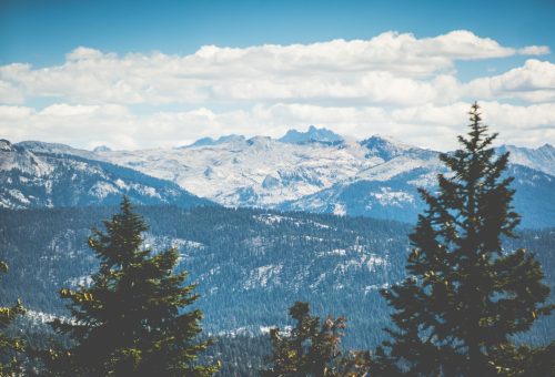 alps under cloudy skies